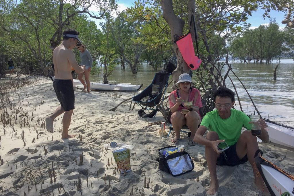 เรือคายัค, การพายเรือ, กินข้าว, เดินทาง