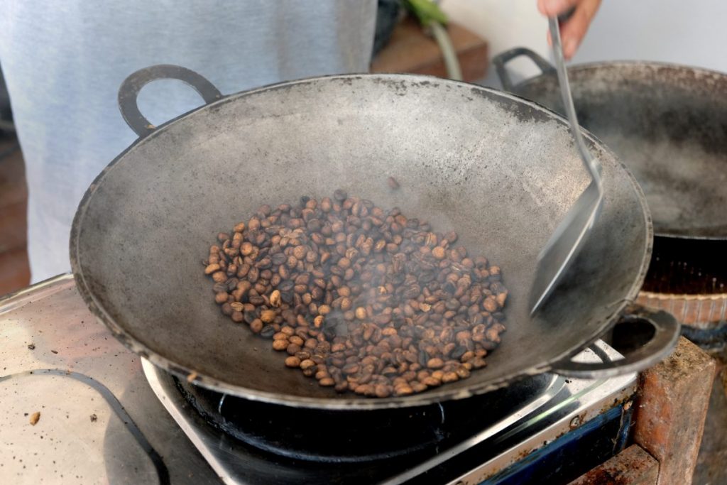 กาแฟโรบัสตา, เมล็ดกาแฟคั่ว