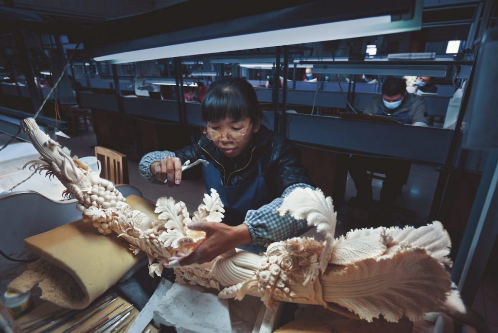 งาช้าง, แกะสลัก