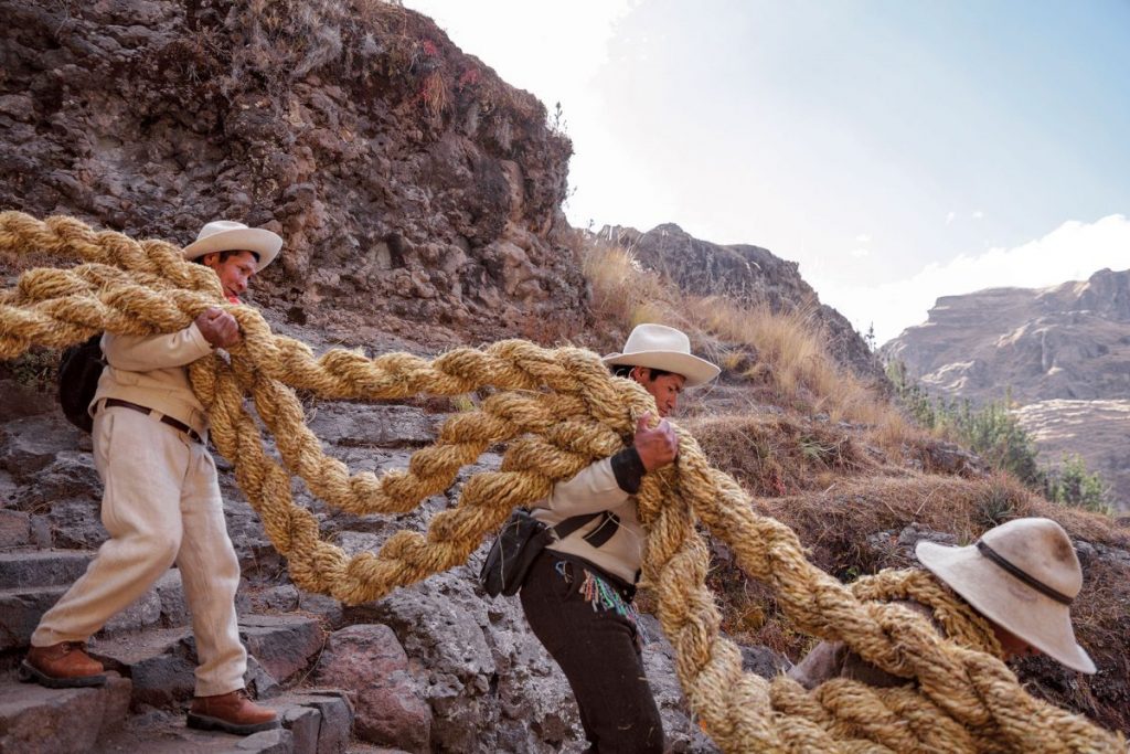สะพานแขวน, ชาวอินคา, เปรู