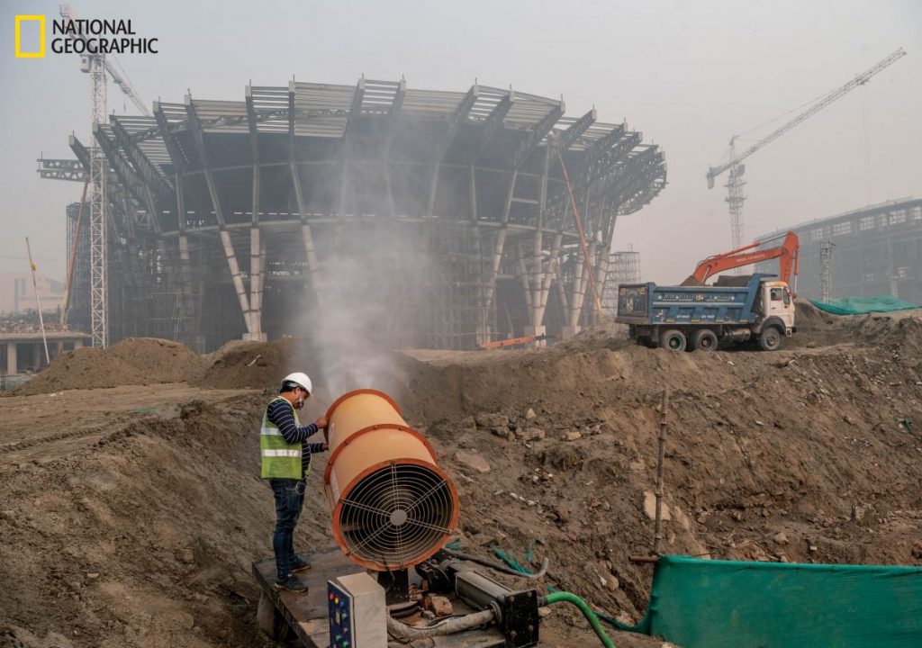มลพิษทางอากาศ, ไซต์ก่อสร้าง, เดลี