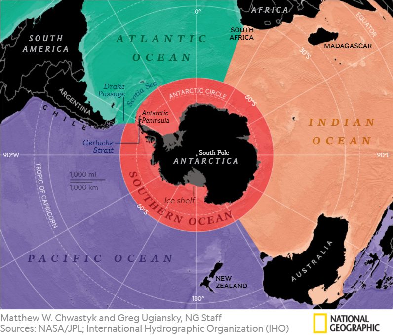 มหาสมุทรใต้, มหาสมุทรแห่งใหม่