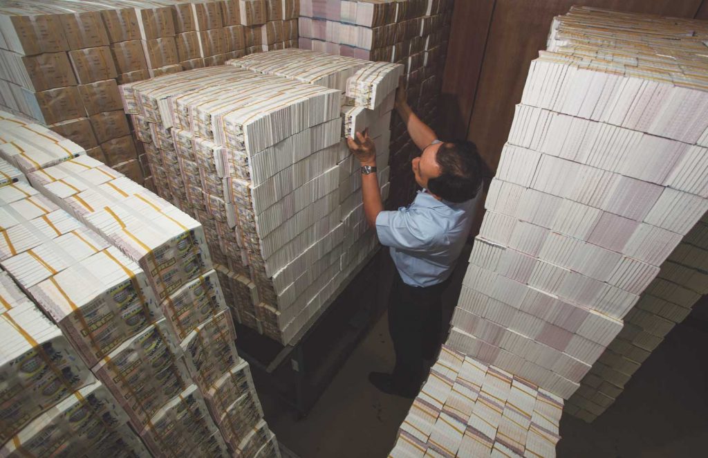 หวย, ห้องนิรภัย, สำนักงานสลากกินแบ่งรัฐบาล, 