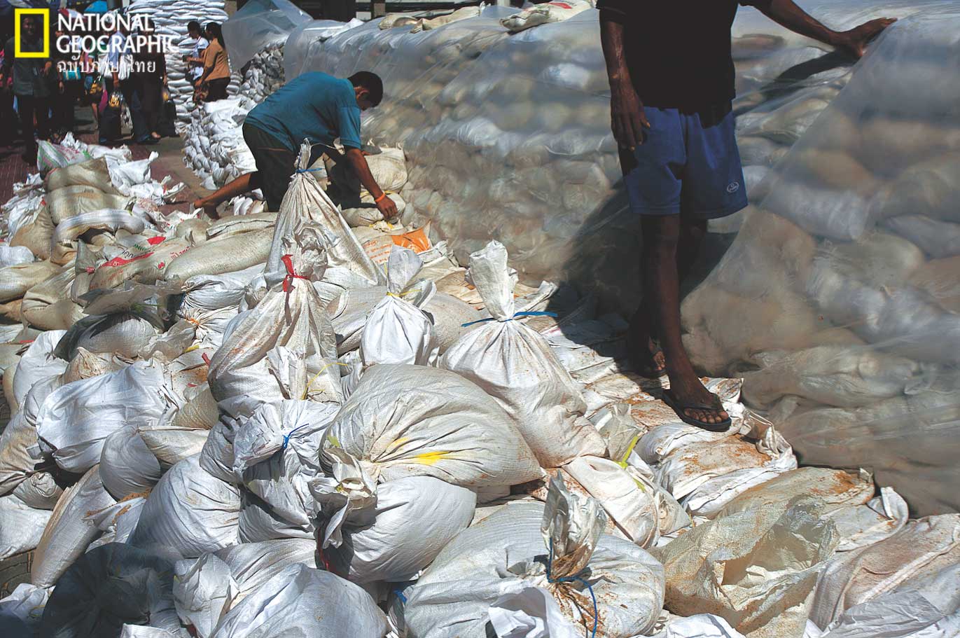 กระสอบทราย, น้ำท่วม 2554