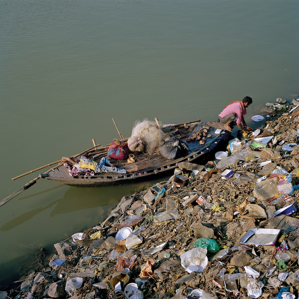 ขยะพลาสติก, อินเดีย, แม่น้ำคงคา