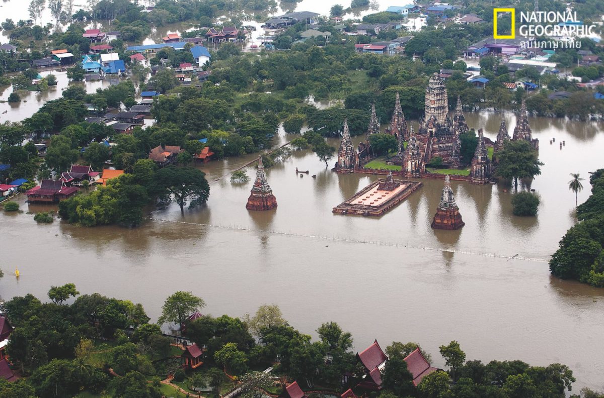 วัดไชยวัฒนาราม, อยุธยา, โบราณสถาน, น้ำท่วม 54,