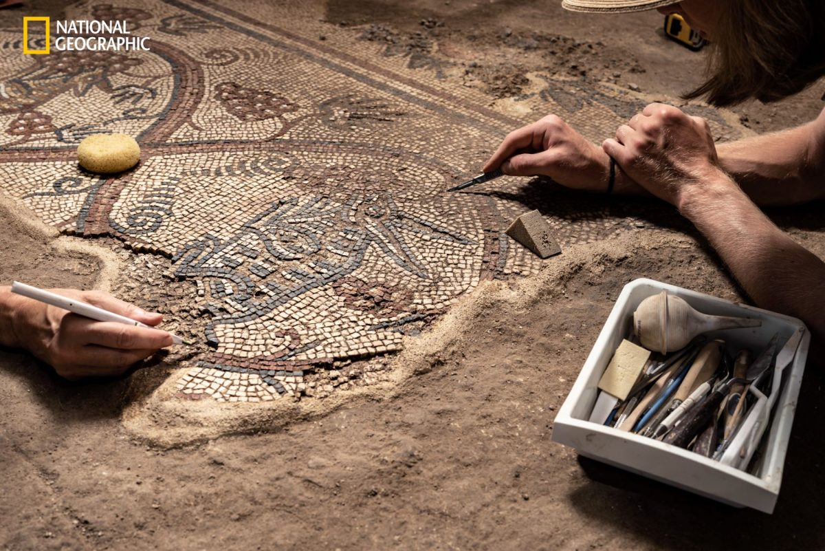 สุเหร่ายิว, ภาพโมเสก